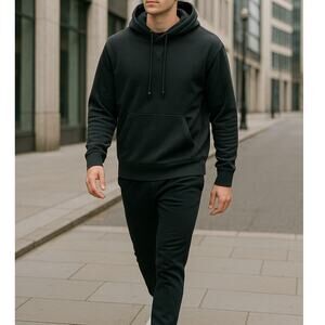 All In Motion Dark Charcoal Hoodie Sz. Large Grunge Athletic Workout Fitness